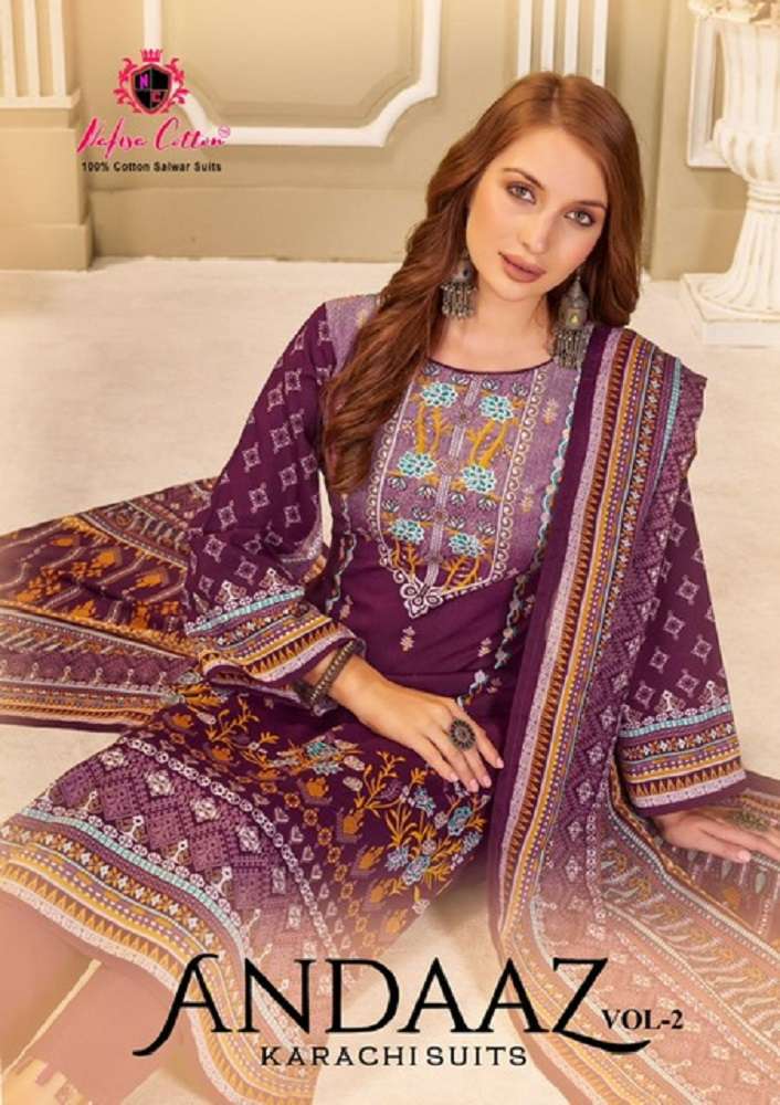 Nafisa Andaaz Karachi Suits Vol-2 -Dress Material wholesaler in Surat