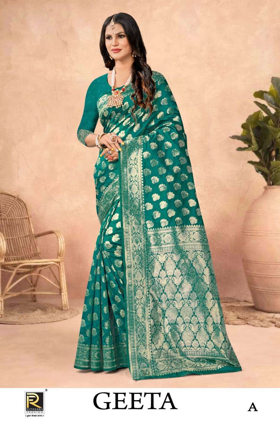 Ronisha Geeta  banarasi Silk  Wholesale saree catalog
