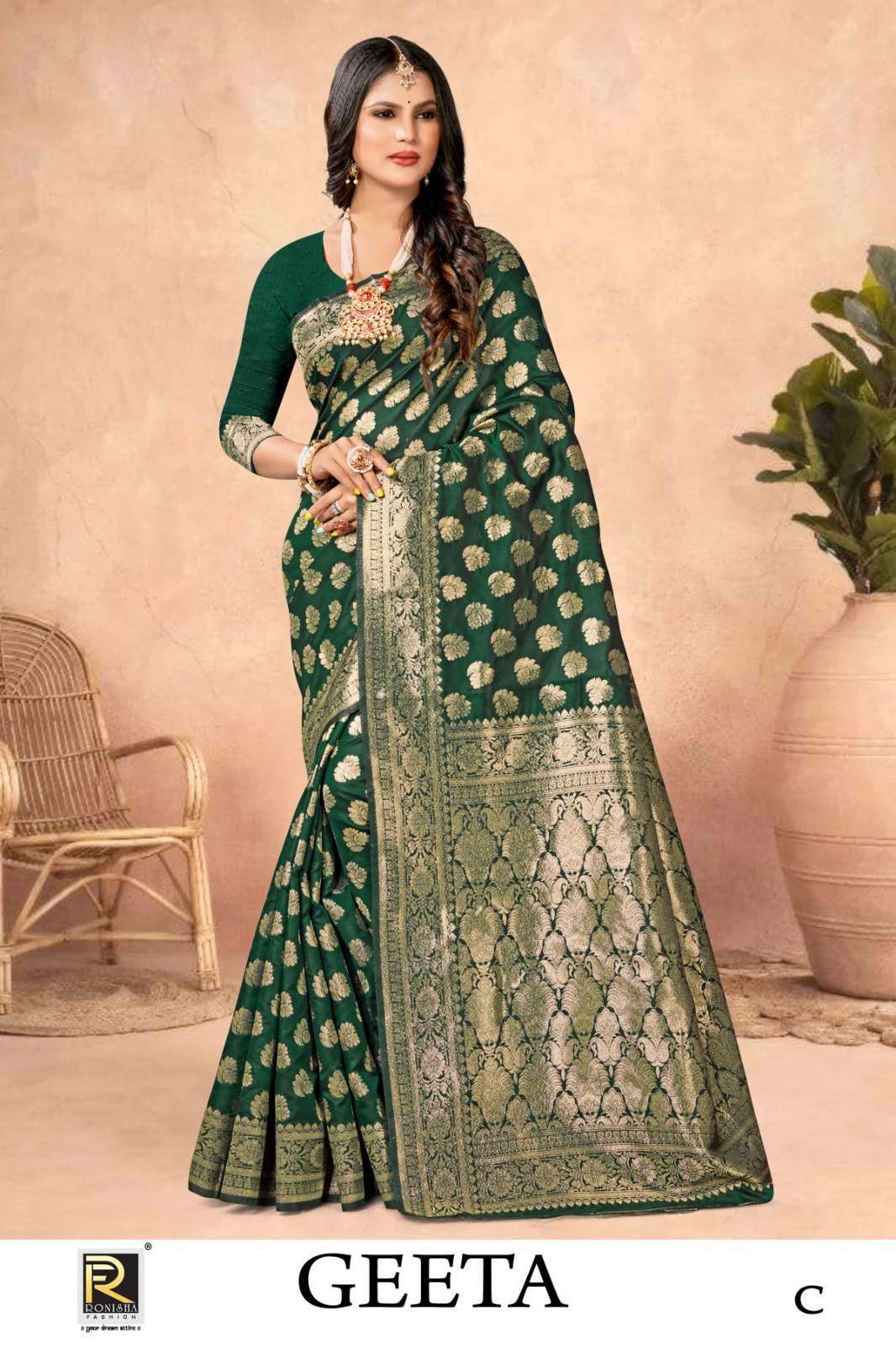 Ronisha Geeta  banarasi Silk  Wholesale saree catalog