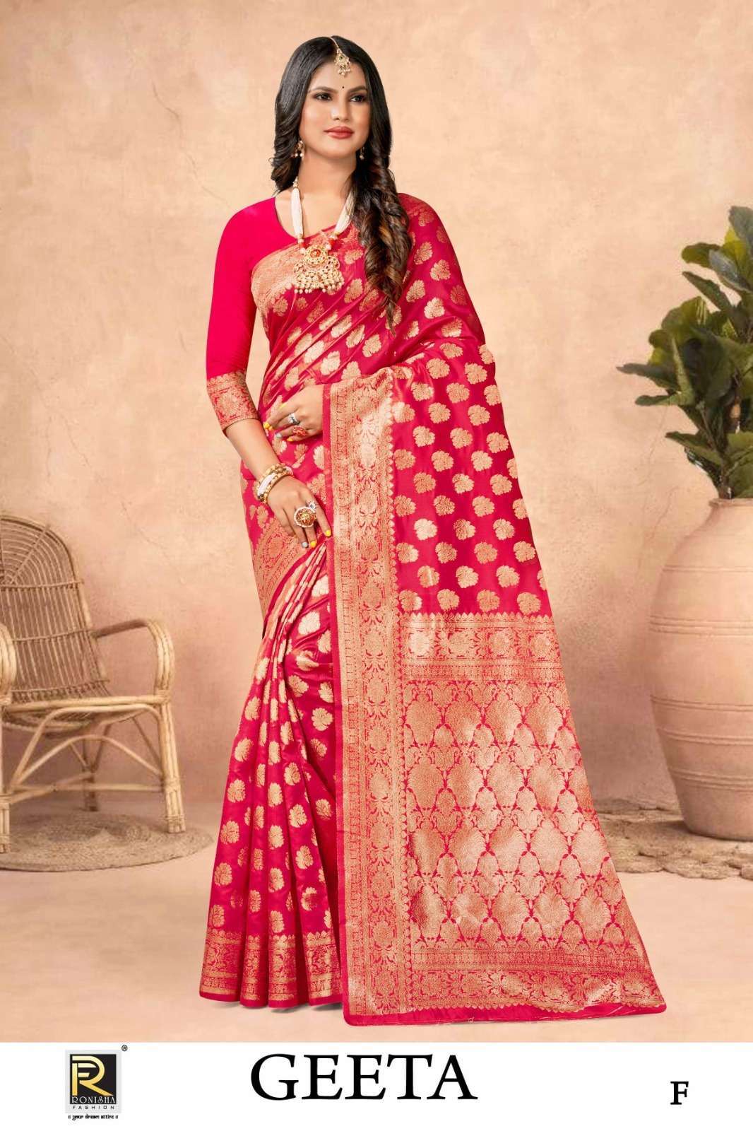 Ronisha Geeta  banarasi Silk  Wholesale saree catalog