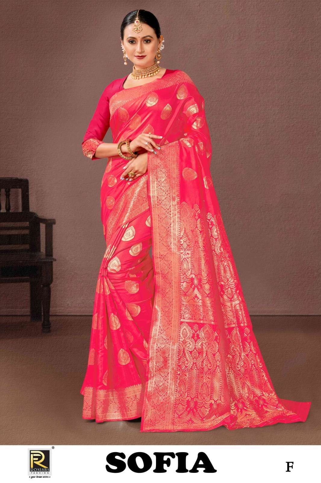 Ronisha Sofia Banarasi Silk Wholesale saree suppliers in Ahmedabad