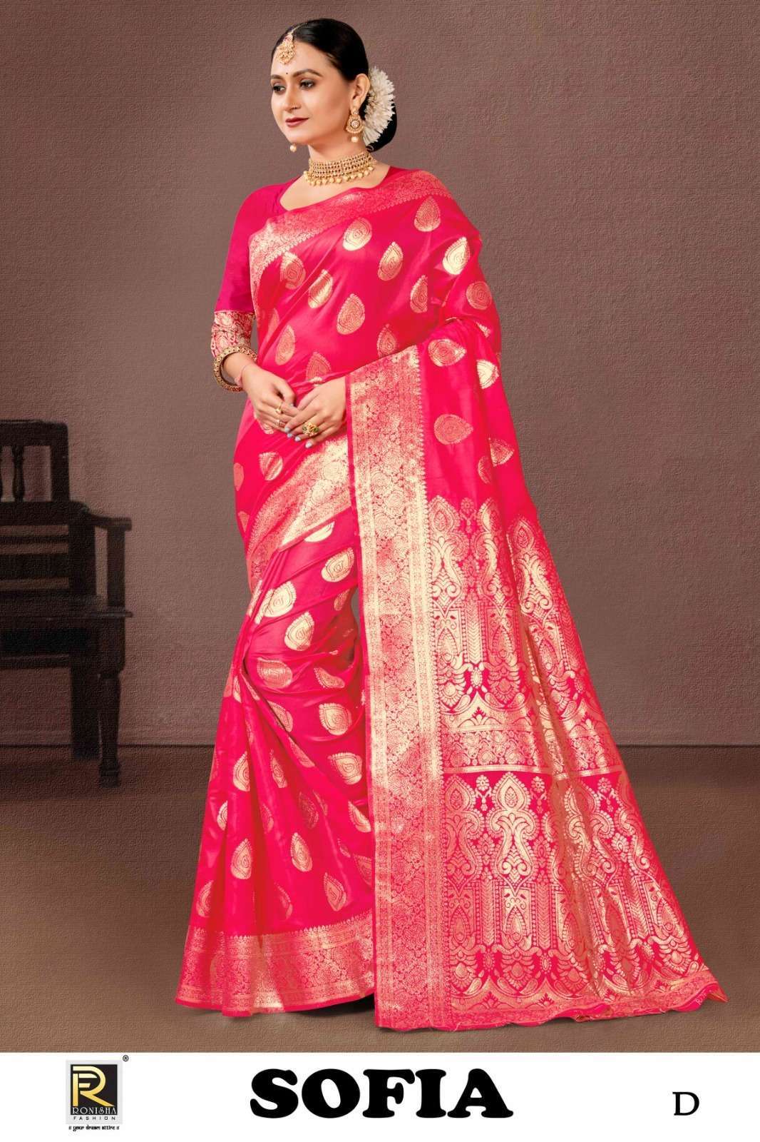 Ronisha Sofia Banarasi Silk Wholesale saree suppliers in Ahmedabad