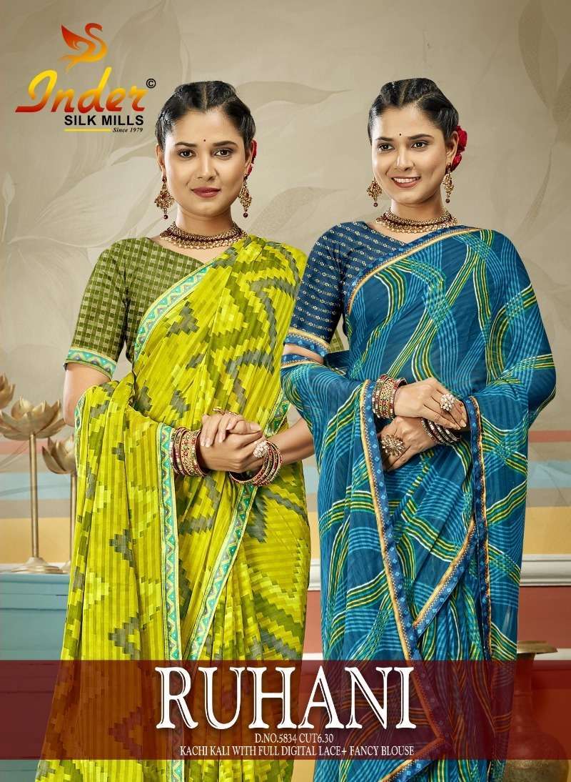 RUHANI INDER SILK MILLS Surat   Surat saree wholesale market rates