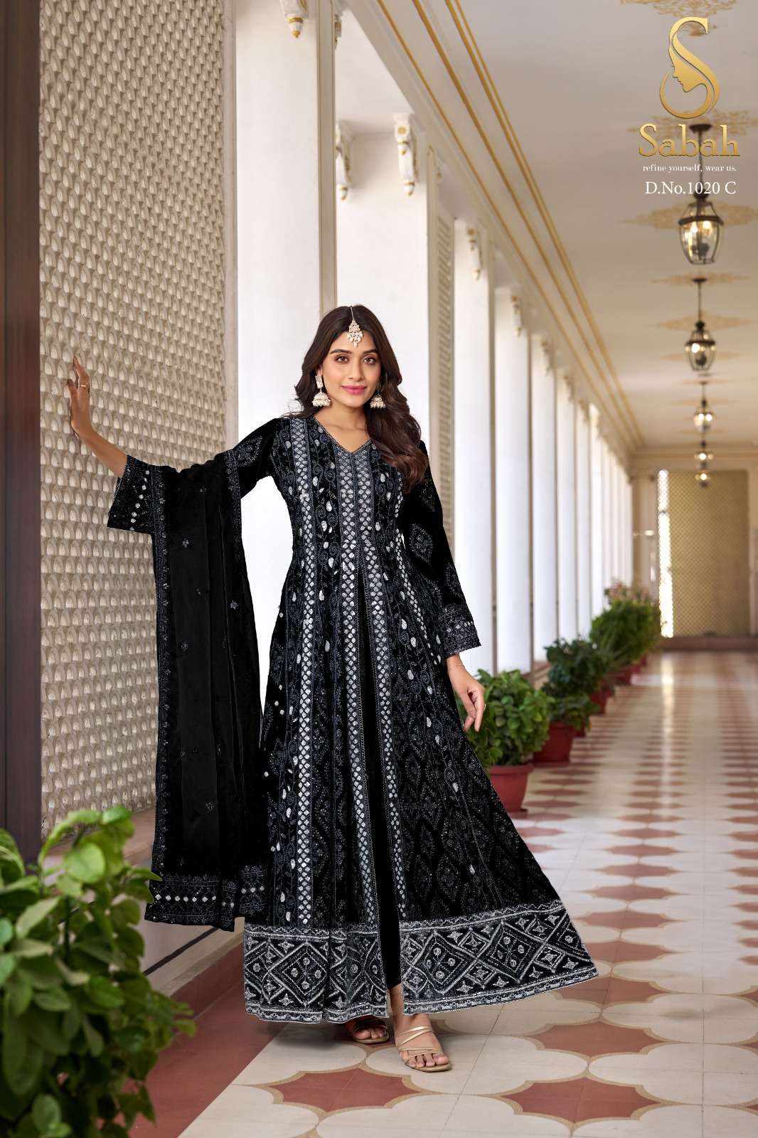 Sabah Ruhani Faux Georgette Designer Salwar Suits Wholesale Punjabi salwar suits in Surat
