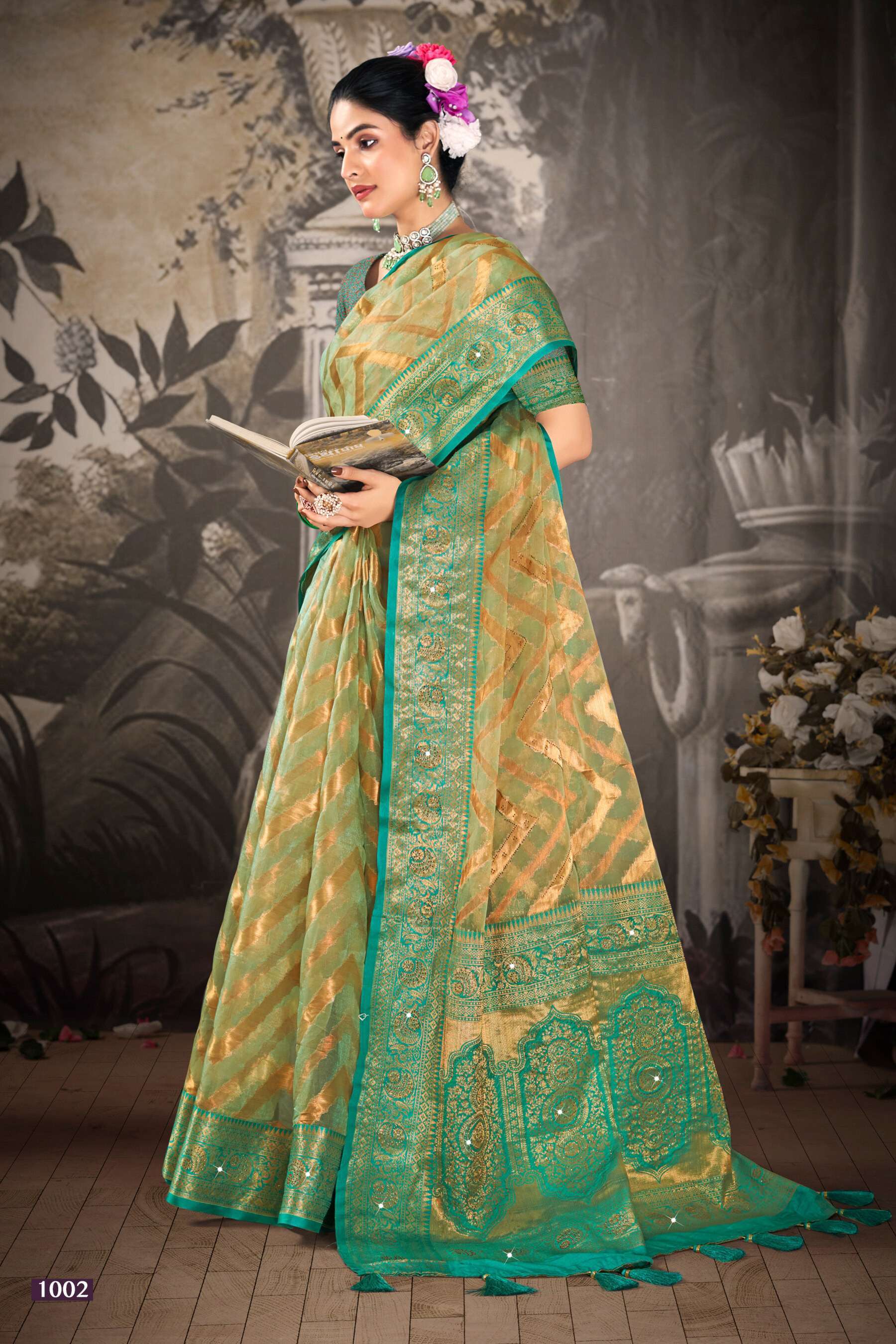 Saroj Aakruti Vol.1 Soft Organza Silk With Heavy Swarovski Work Saree wholesale market in Gujarat