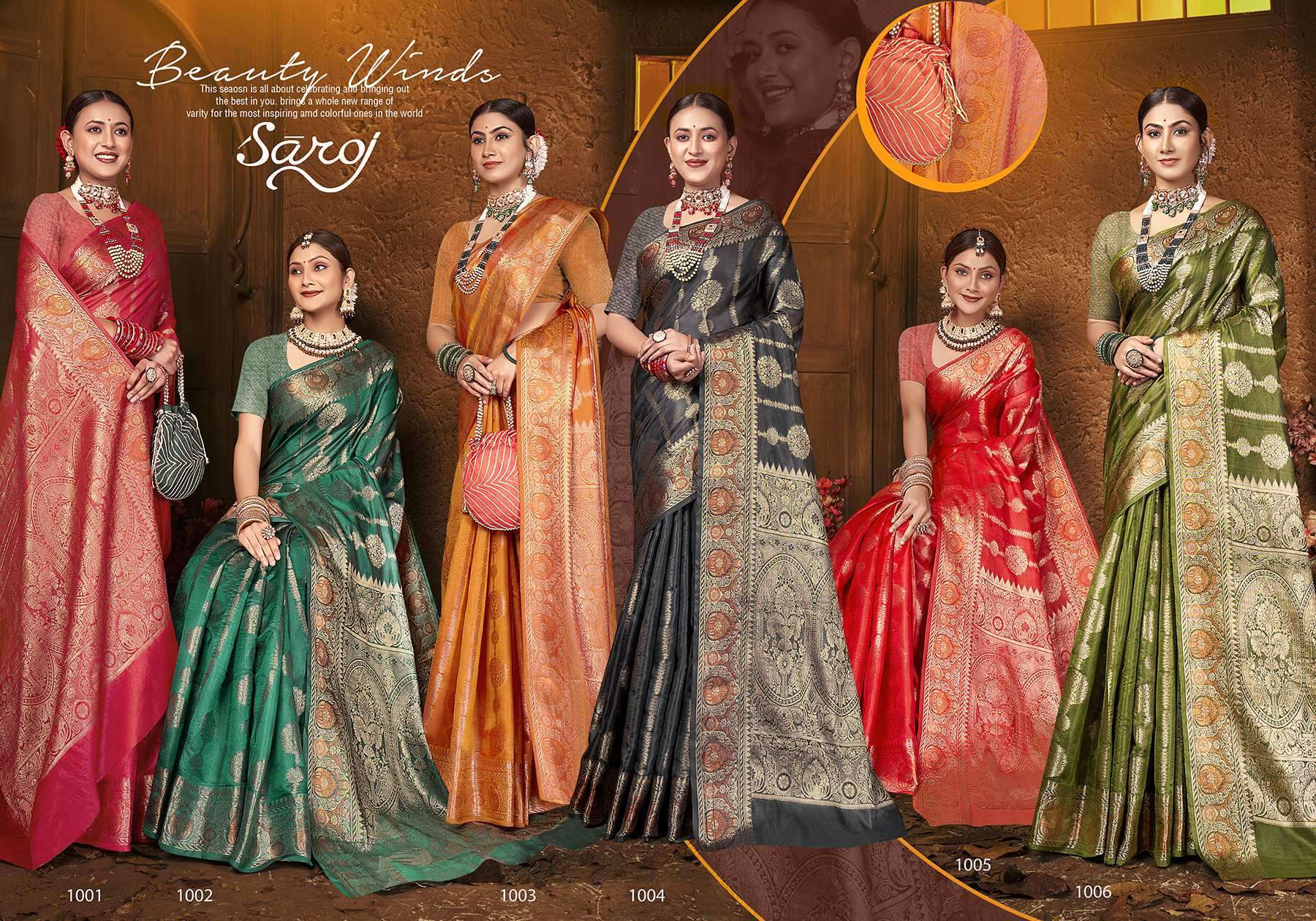 Saroj Fendi Vol - 1 Soft Organza Silk  Surat saree suppliers