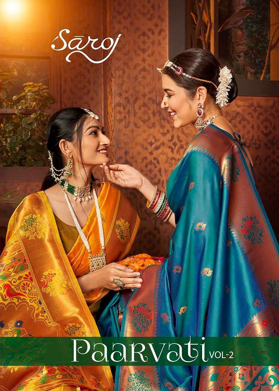 Saroj Paarvati vol.2 50*600 silk saree Wholesale saree market in Jaipur