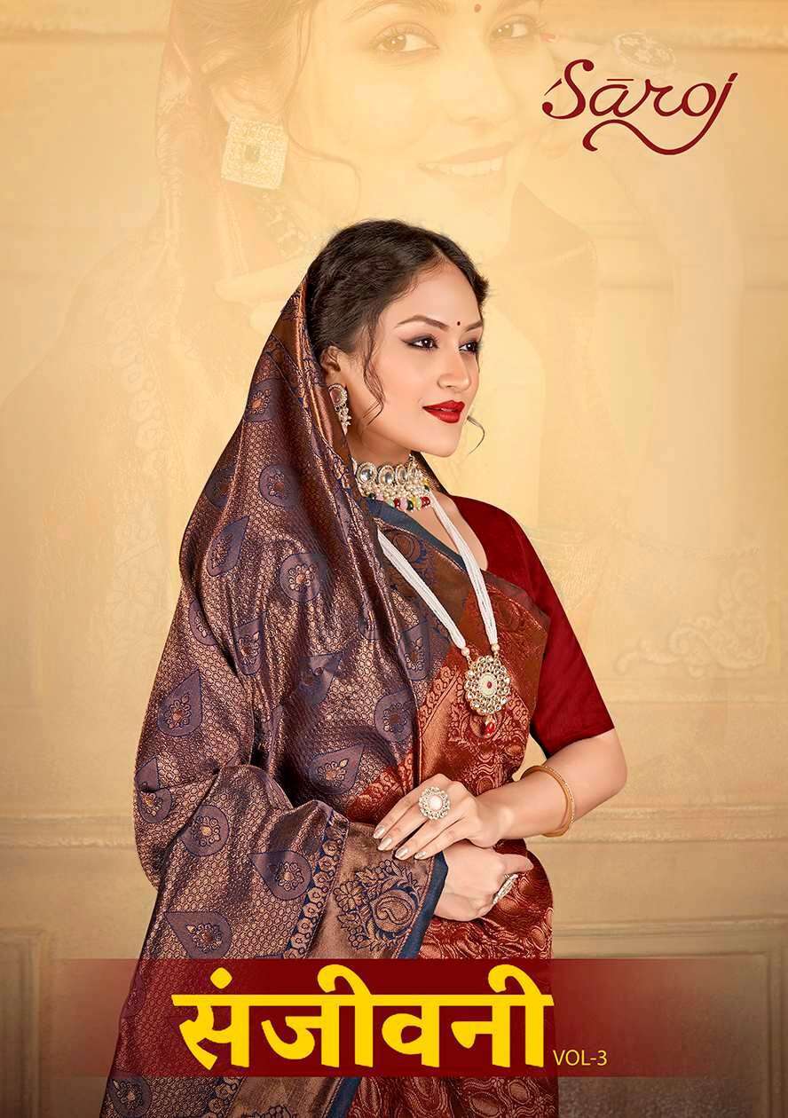Saroj Sanjivini Vol - 3 Soft Silk Indian saree wholesale market