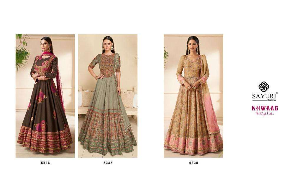 Sayuri Khwaab Real Georgette Gown With Dupatta wholesale prices