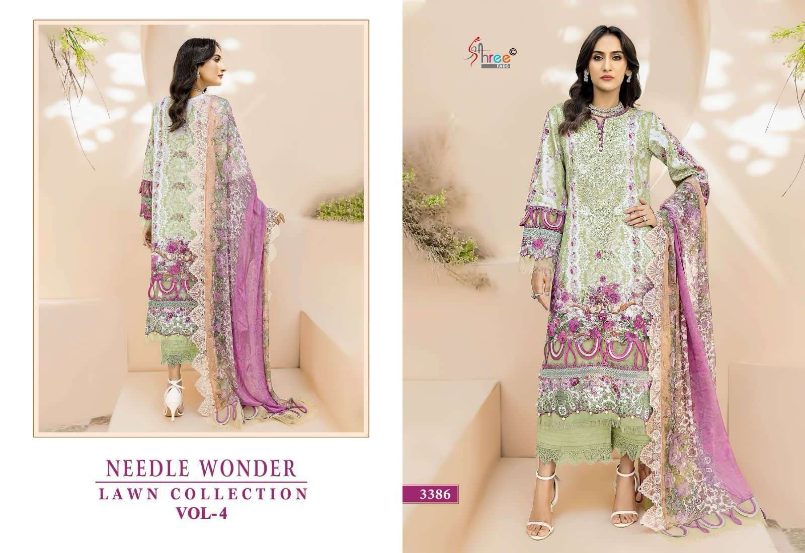 Shree Needle Wonder Vol 4 Chiffon Dupatta Salwar Suits Pakistani clothing wholesale