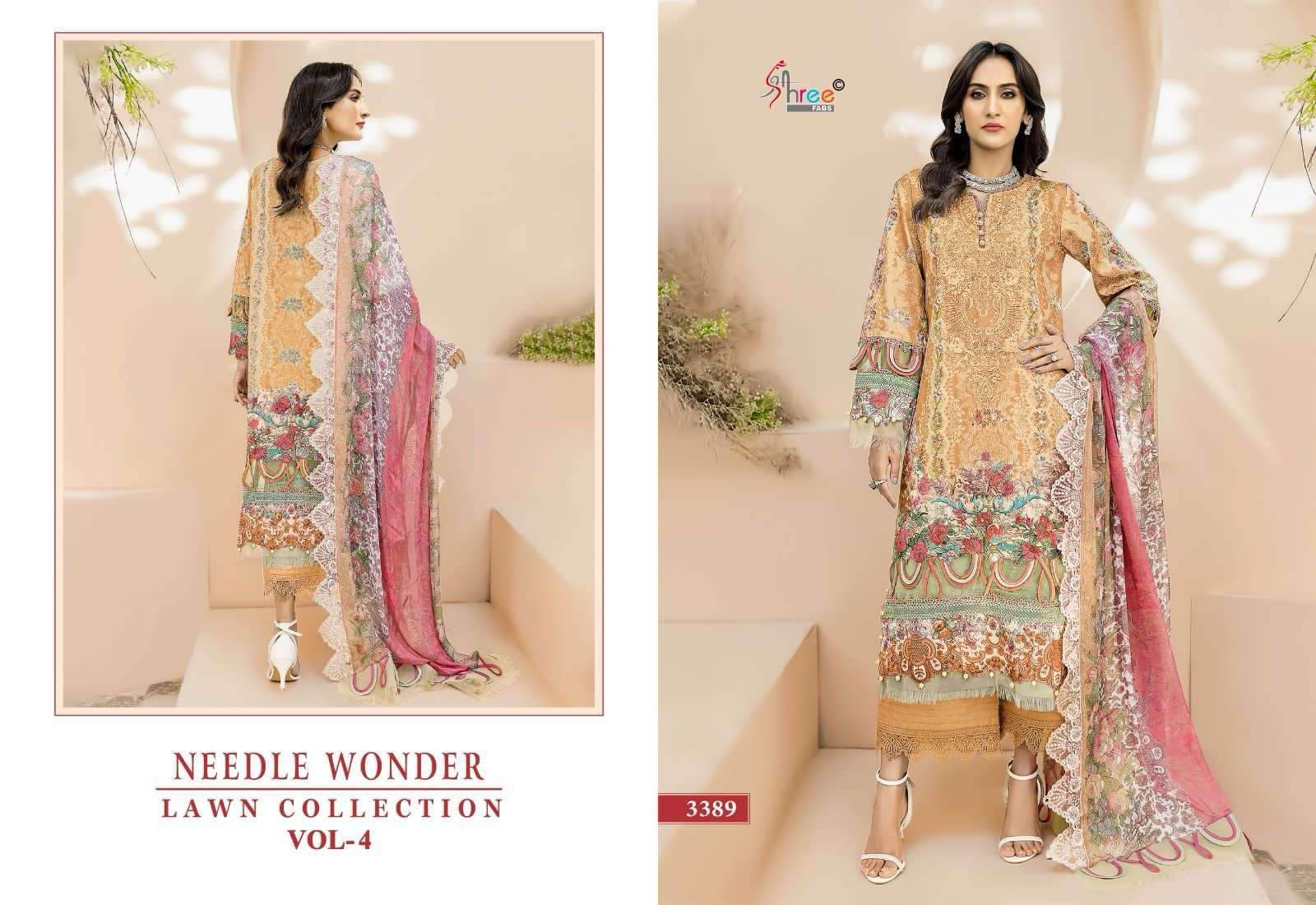 Shree Needle Wonder Vol 4 Chiffon Dupatta Salwar Suits Pakistani clothing wholesale