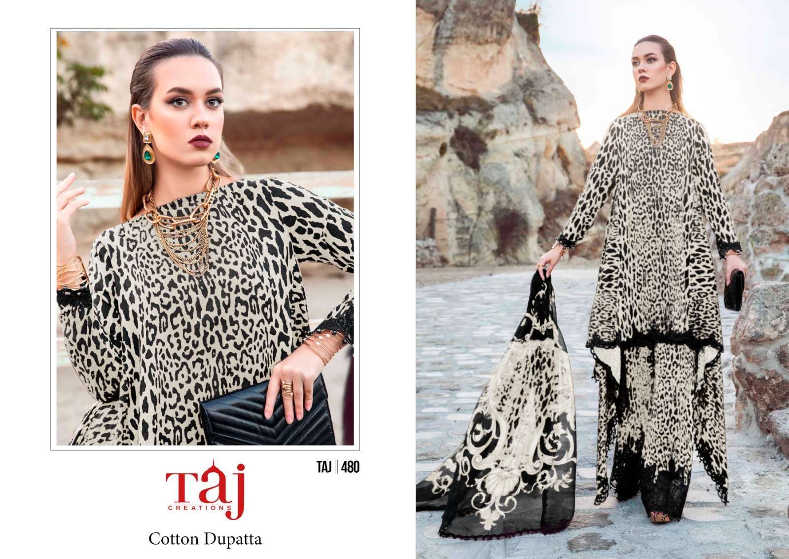 Taj 478 To 480 Cotton Dupatta Pakistani designer suits in Surat