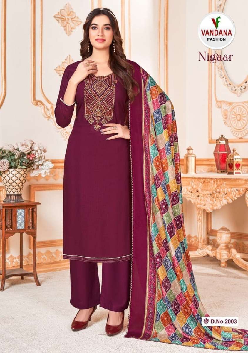 Vandana Nigaar Vol-2 -Dress Material designs for wholesale