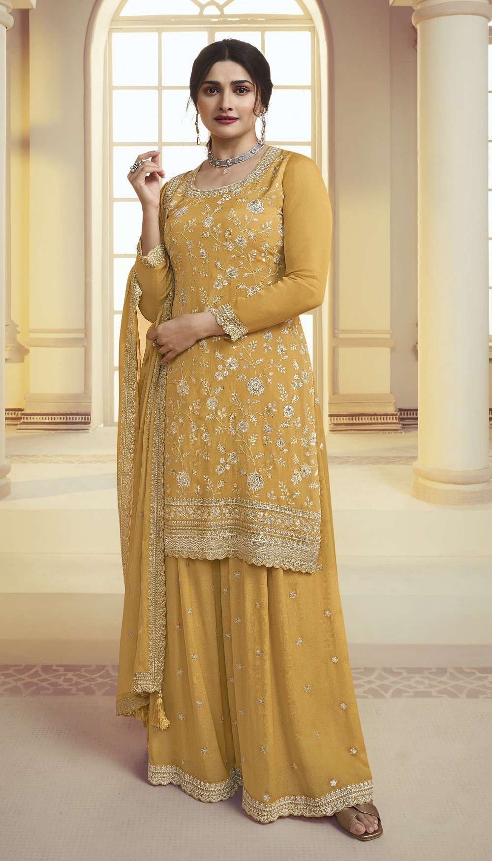 Vinay Kaseesh Suhaani Chinnon Embroidery Salwar Suits Surat Wholesale Salwar Kameez Catalogue