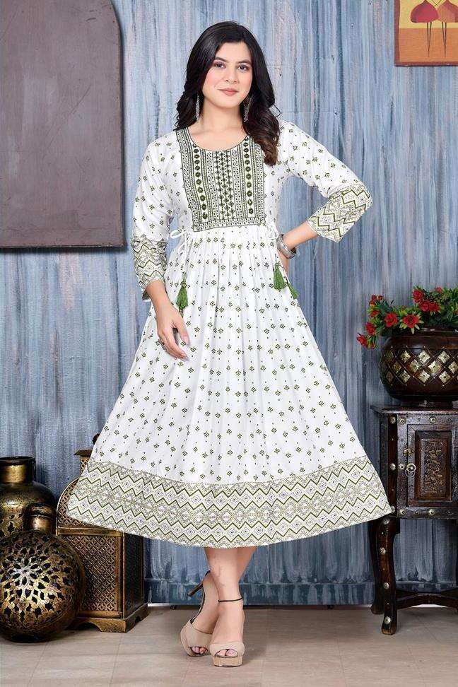  WHITE DOVE LADY Kurti fabric manufacturers