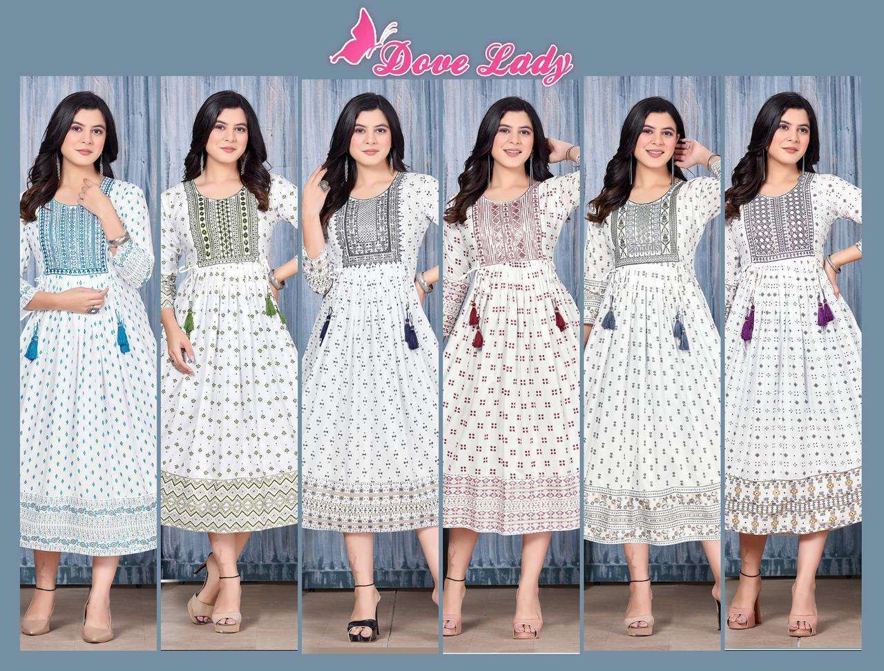  WHITE DOVE LADY Kurti fabric manufacturers