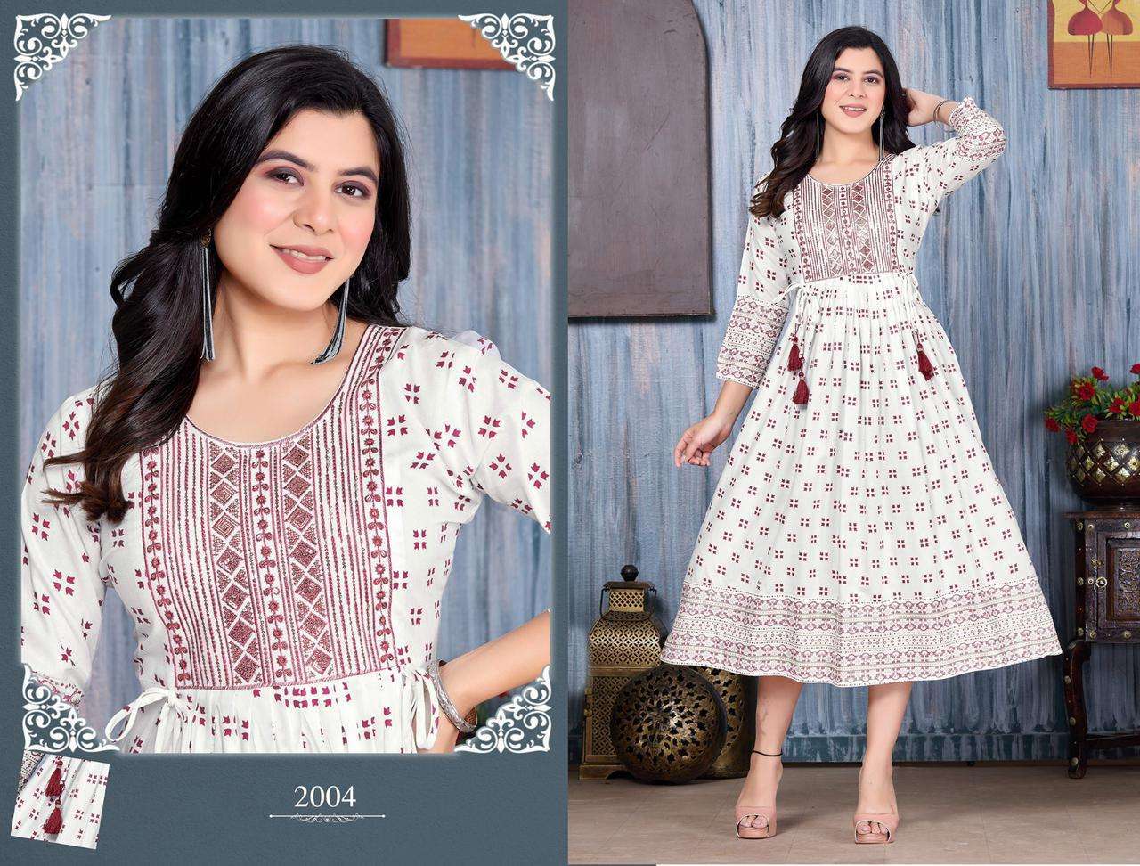  WHITE DOVE LADY Kurti fabric manufacturers