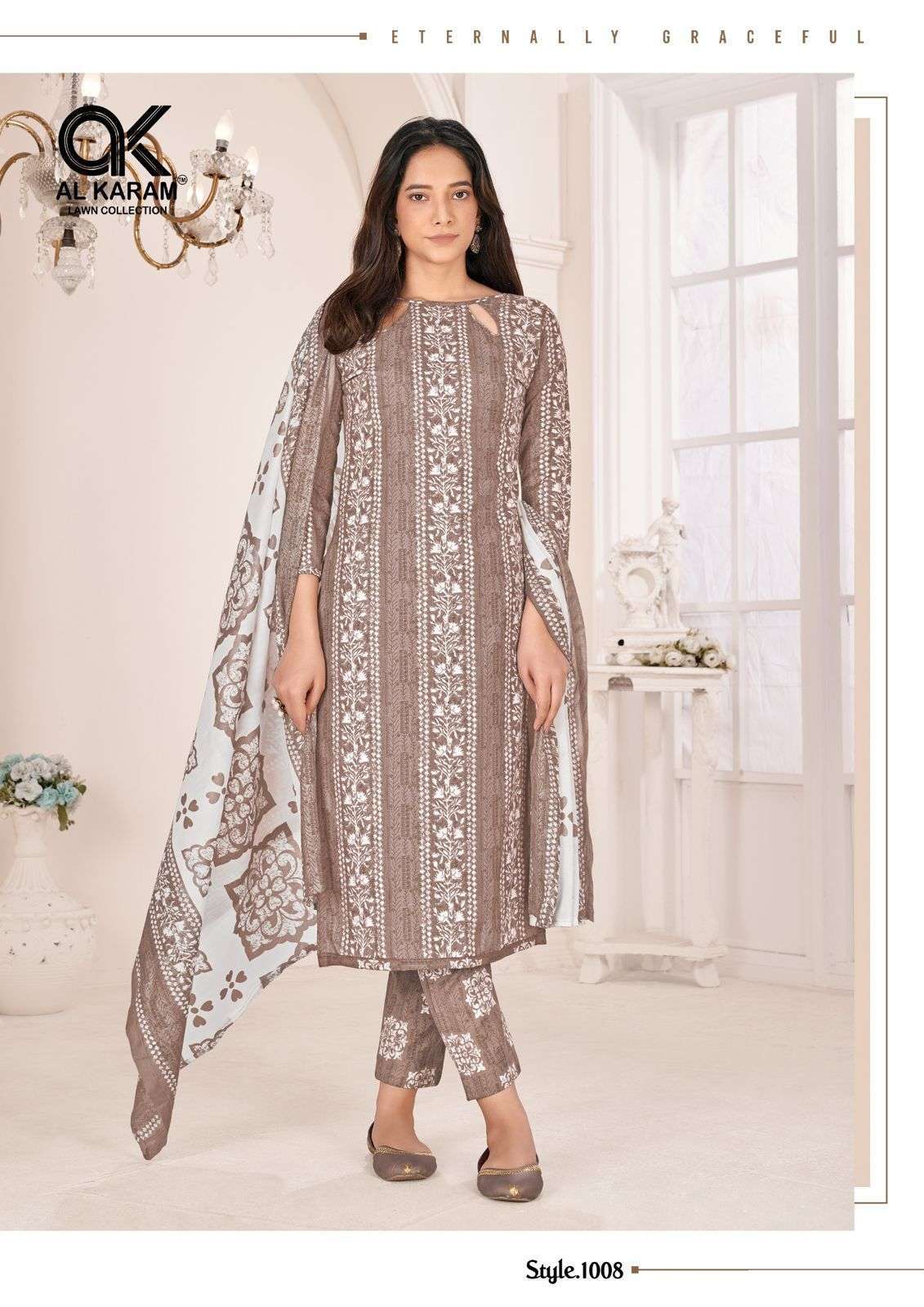 Al Karam Tamanna Signature Print Cotton Surat Dress Material Manufacturer