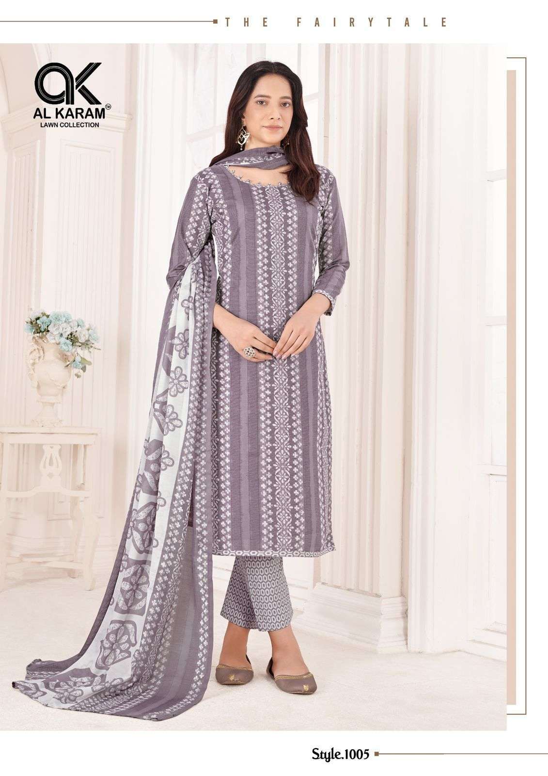 Al Karam Tamanna Signature Print Cotton Surat Dress Material Manufacturer