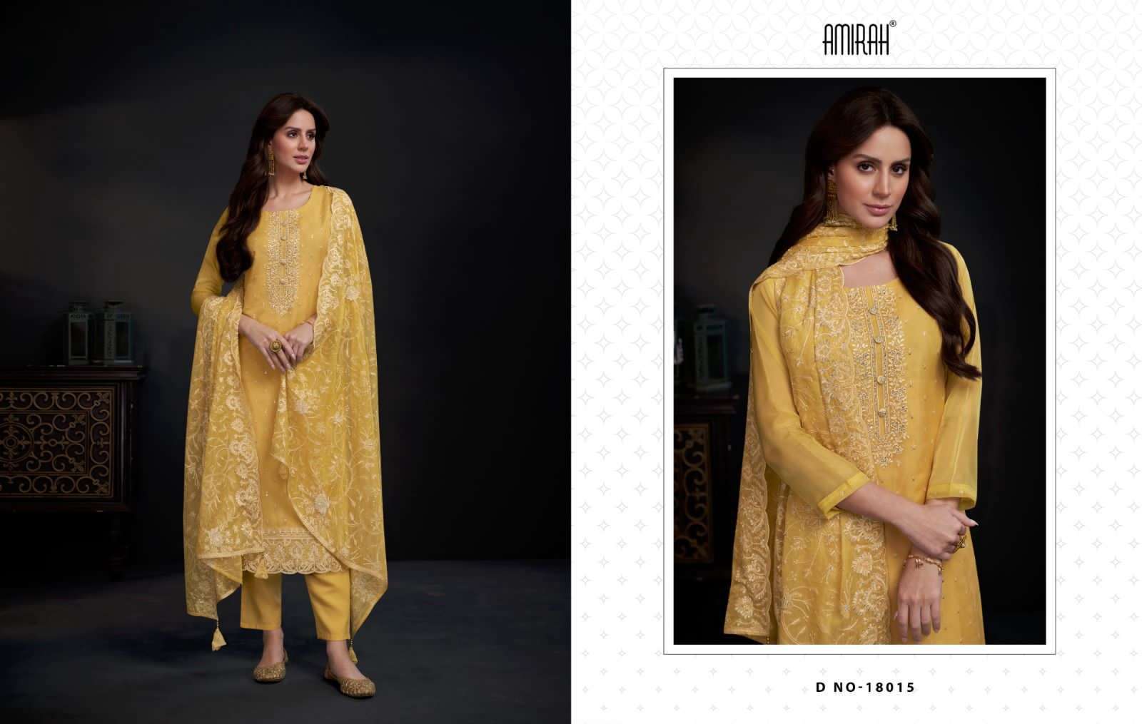 Amirah Ayra Organza Embroidery Wholesale party wear salwar suits