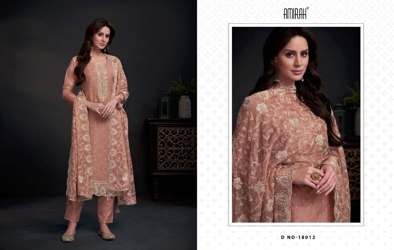 Amirah Ayra Organza Embroidery Wholesale party wear salwar suits