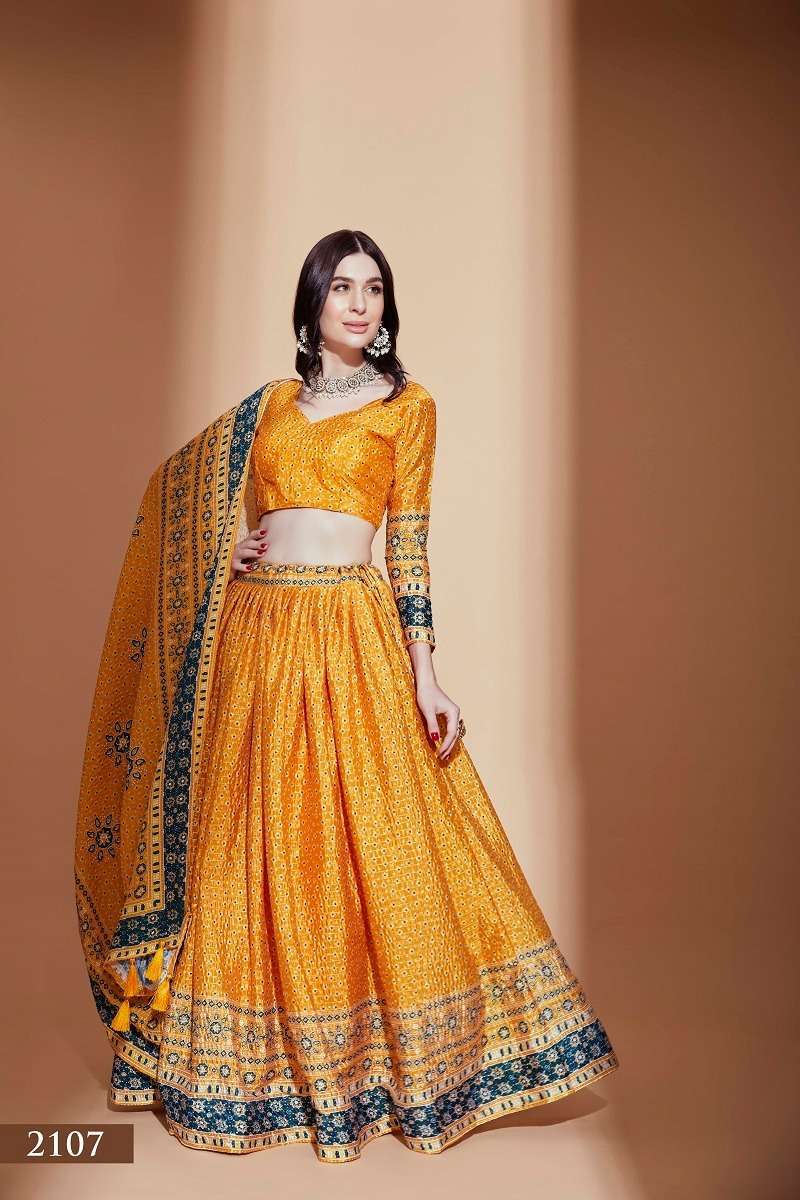 AMORA VOL – 1 MUSTARD CROCHET EMBROIDERED Traditional Lehenga choli wholesale