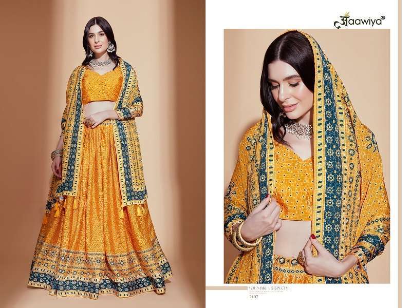 AMORA VOL – 1 MUSTARD CROCHET EMBROIDERED Traditional Lehenga choli wholesale