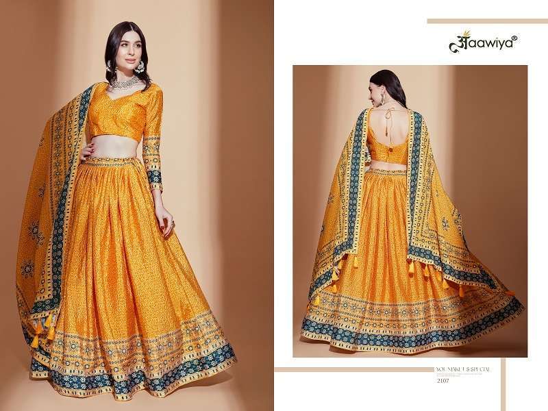 AMORA VOL – 1 MUSTARD CROCHET EMBROIDERED Traditional Lehenga choli wholesale