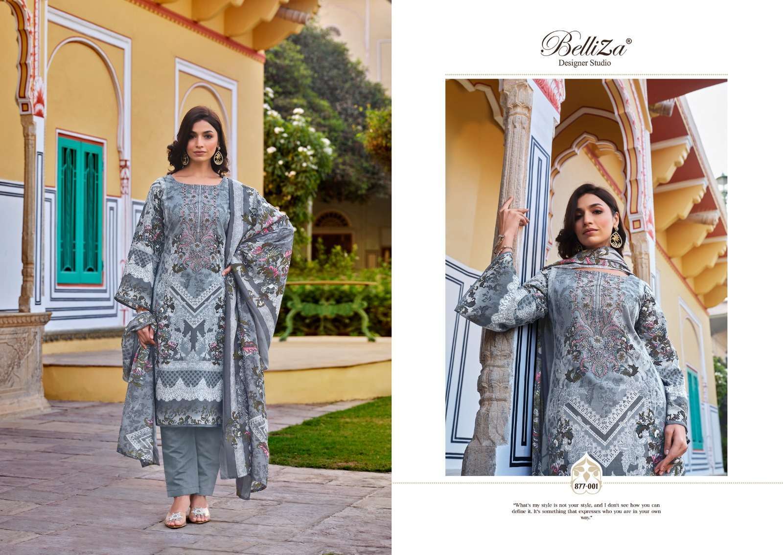 Guzarish Vol 3 Belliza Designer Studio Cotton Karachi Salwar Suits – Kavya  Style Plus