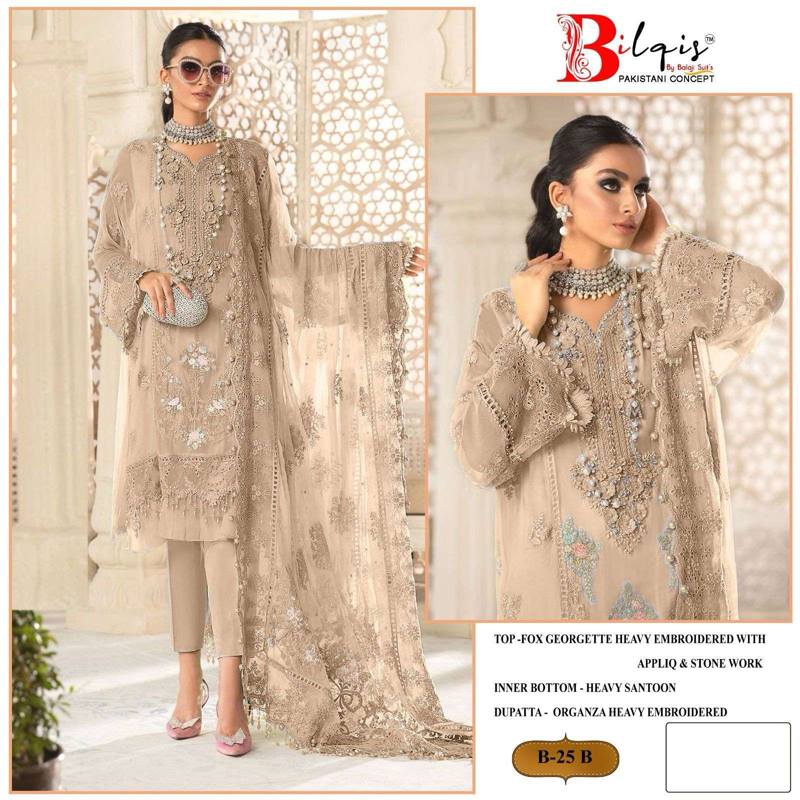 Bilqis B 25 A TO D Georgette Wholesale salwar suits in Surat
