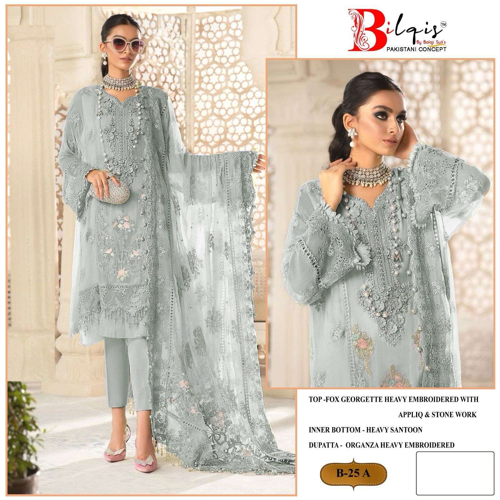 Bilqis B 25 A TO D Georgette Wholesale salwar suits in Surat