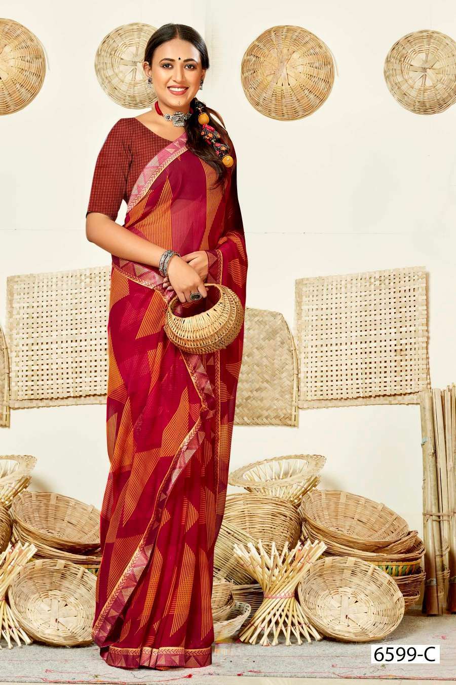 BYPASS 6599 INDER SILK MILLS  Wholesale saree price