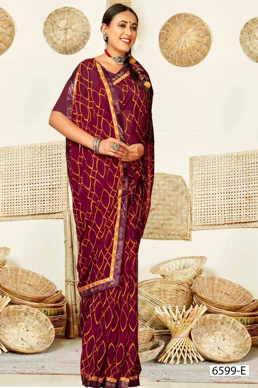 BYPASS 6599 INDER SILK MILLS  Wholesale saree price