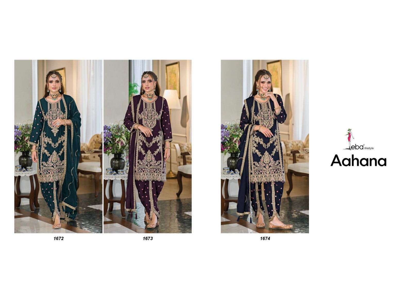 Eba Aahana Embroidered Latest wholesale salwar kameez designs