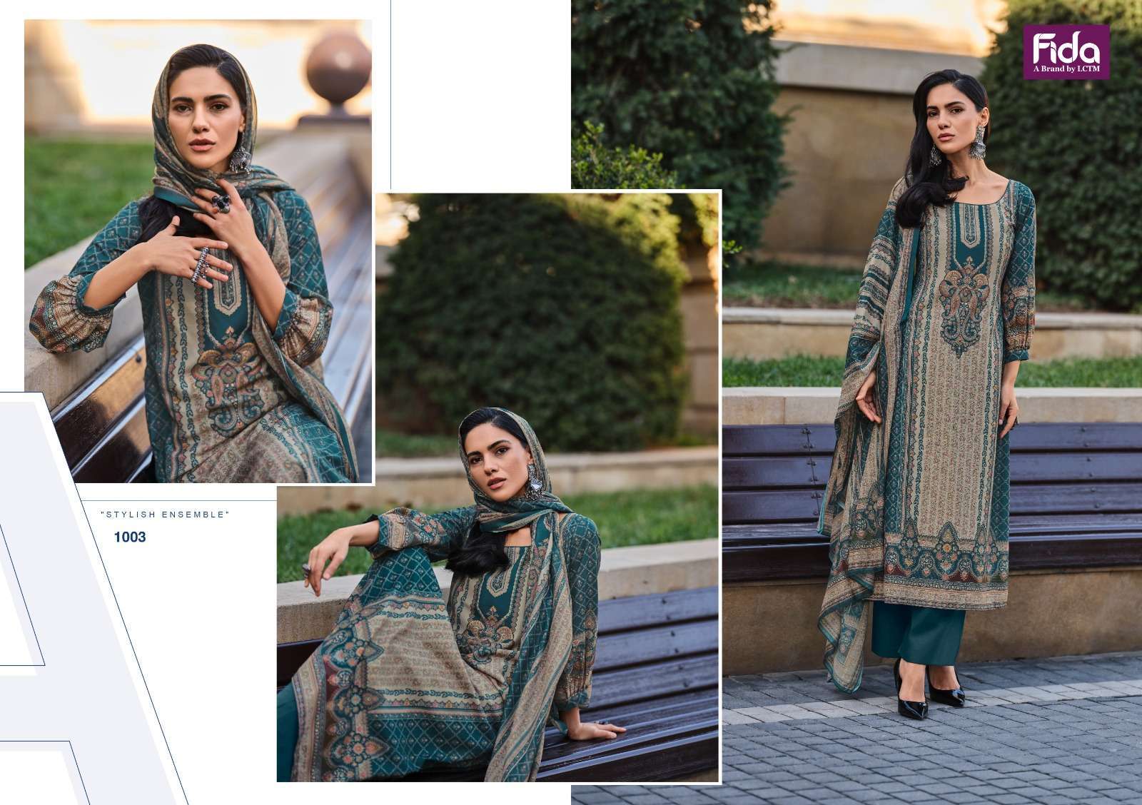 Fida Haya Digital Printed Cotton Designer dress materials wholesale