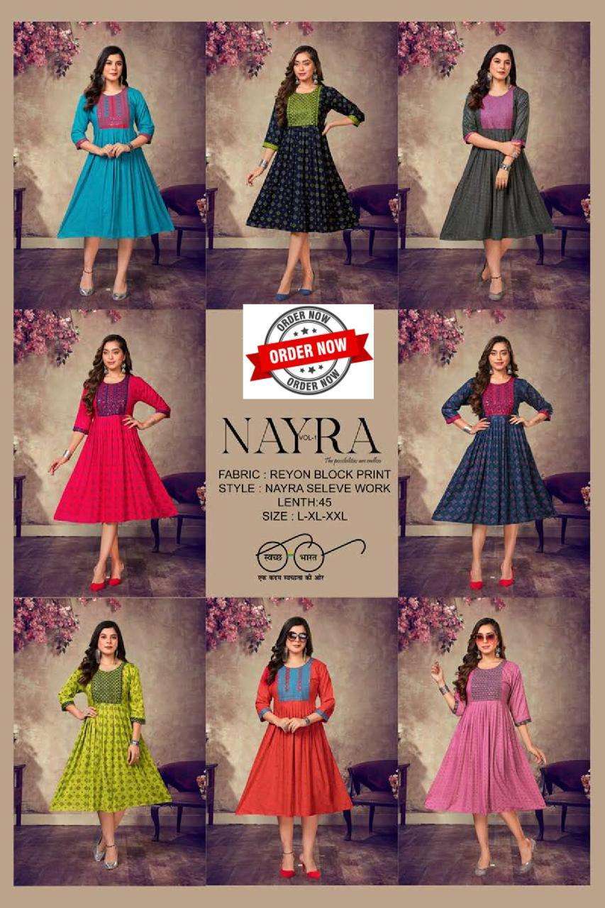 FT NAYRA VOL.1 Wholesale kurti manufacturers in Surat