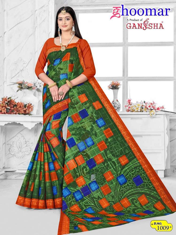Ghoomar Ganesha Vol-1 -Cotton Wholesale silk saree manufacturers in Ahmedabad