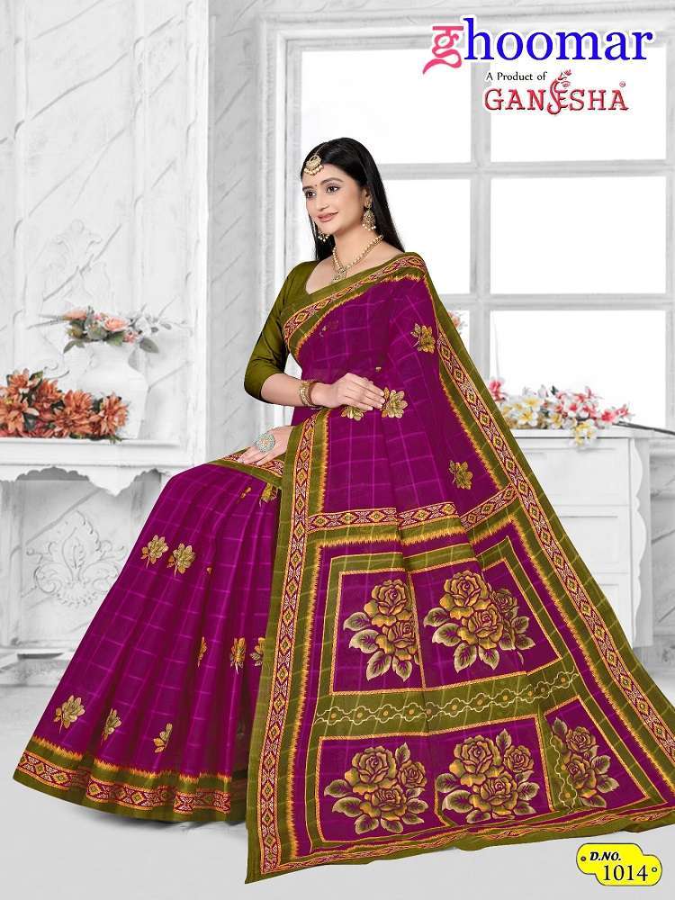 Ghoomar Ganesha Vol-1 -Cotton Wholesale silk saree manufacturers in Ahmedabad