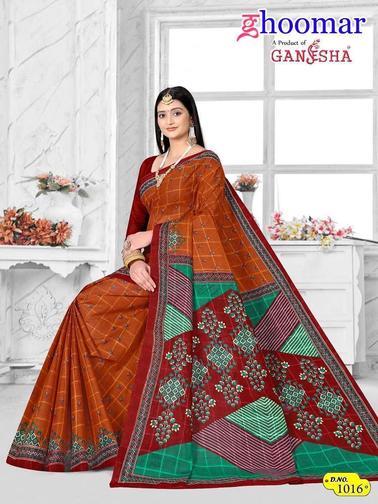 Ghoomar Ganesha Vol-1 -Cotton Wholesale silk saree manufacturers in Ahmedabad