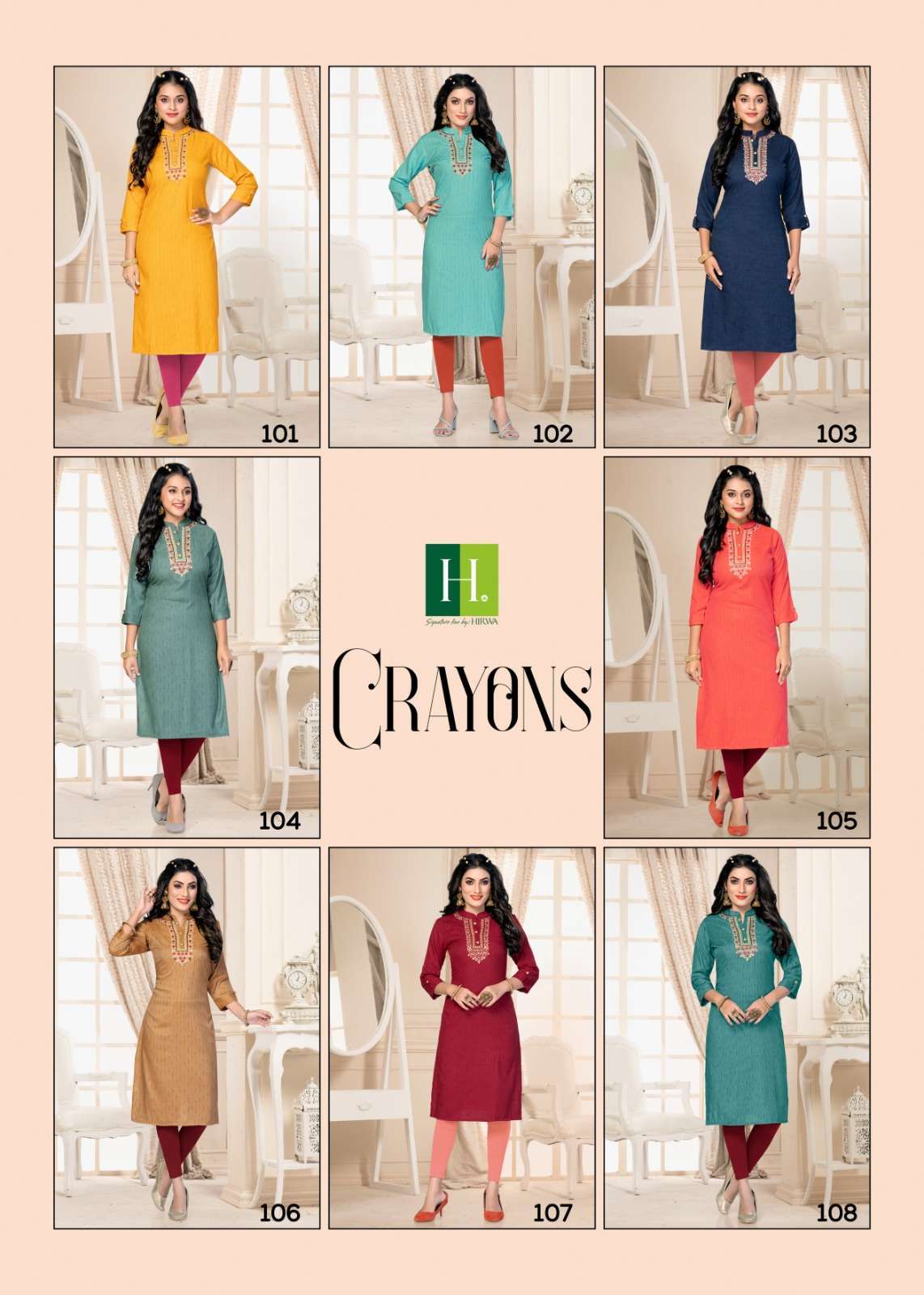 HIRWA CRAYONS Kurti manufacturer list