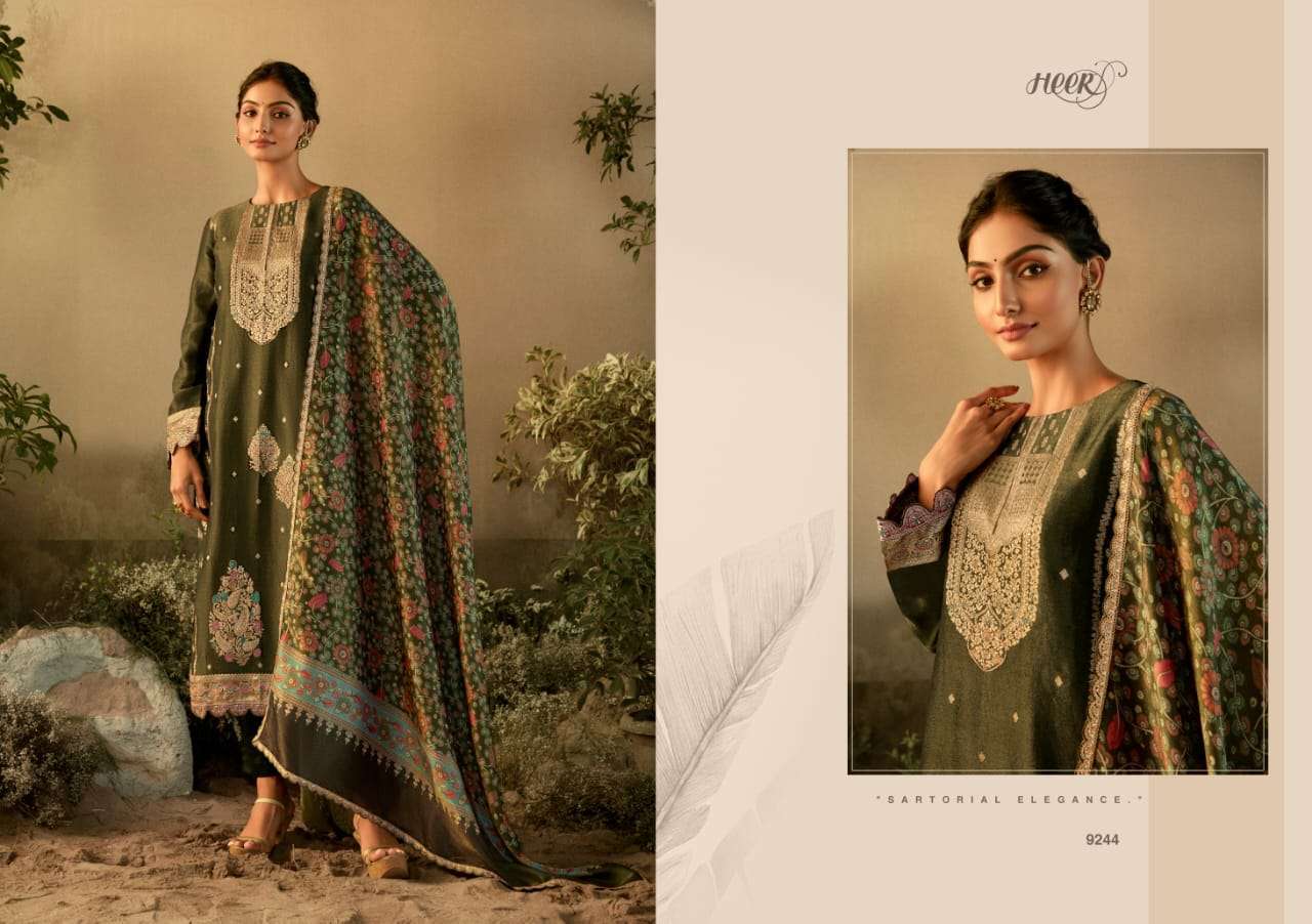 Kimora Heer Surmai Banarasi Zari Pakistani party wear salwar kameez