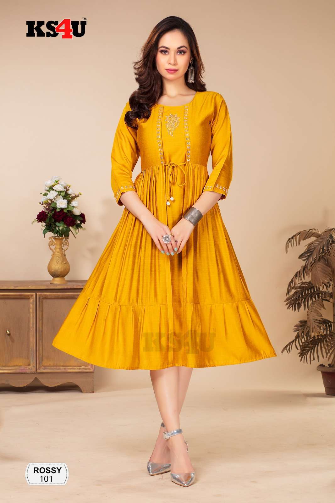 Ks4u ROSSY GHERA TOP Kurti suppliers in Surat