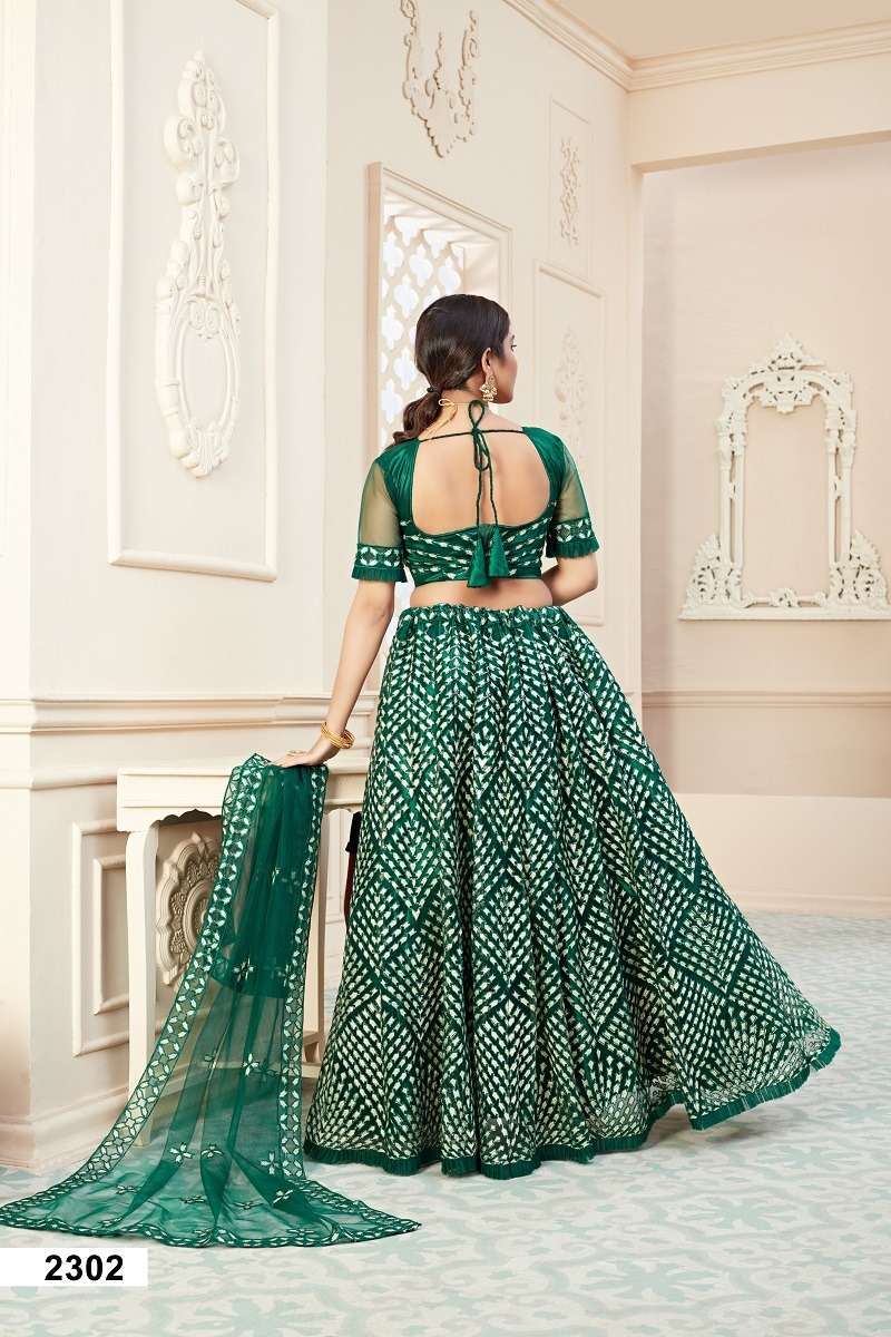 LIHAAZ VOL – 01 GREEN WEDDING Bridal lehenga choli