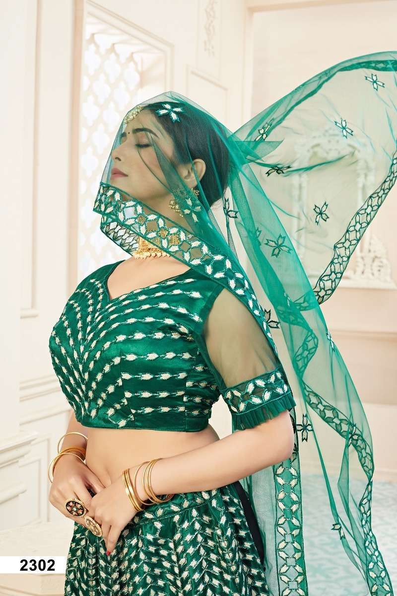 LIHAAZ VOL – 01 GREEN WEDDING Bridal lehenga choli