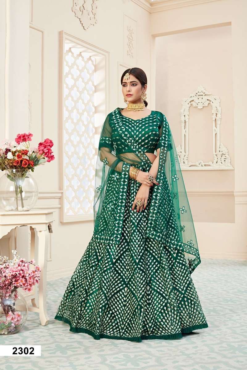 LIHAAZ VOL – 01 GREEN WEDDING Bridal lehenga choli