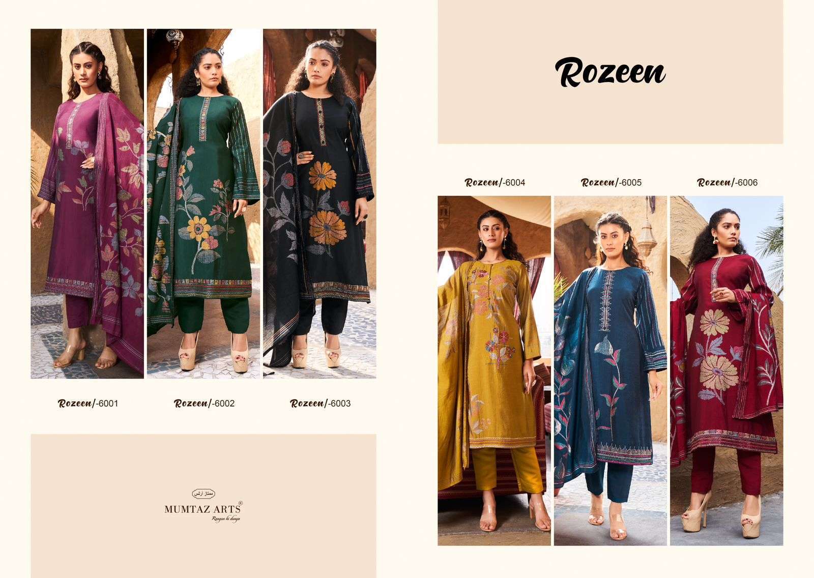 Mumtaz Rozeen Viscose Designer Wholesale Indian suits
