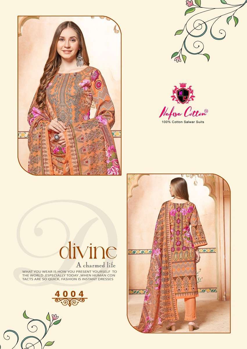 Nafisa Esra Vol 4 Karachi Suits Cotton Ladies Dress Materials for Resale