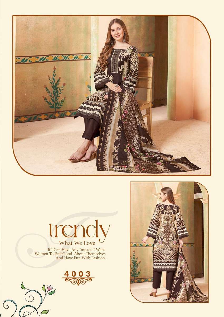 Nafisa Esra Vol 4 Karachi Suits Cotton Ladies Dress Materials for Resale