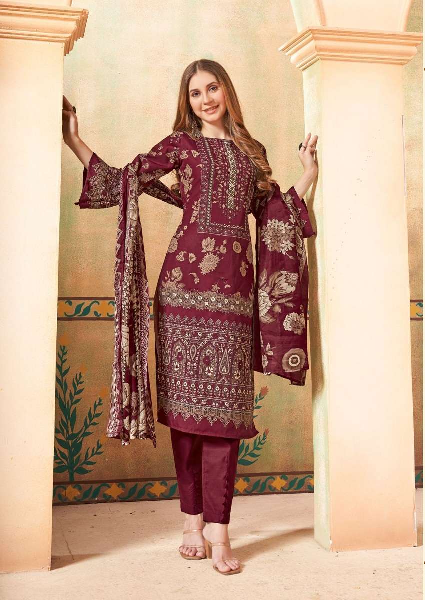 Nafisa Esra Vol 4 Karachi Suits Cotton Ladies Dress Materials for Resale