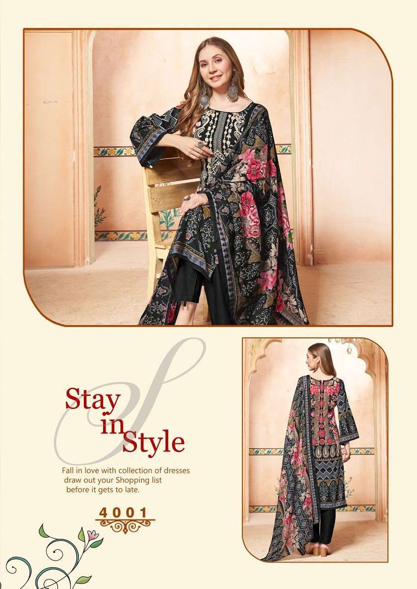 Nafisa Esra Vol 4 Karachi Suits Cotton Ladies Dress Materials for Resale